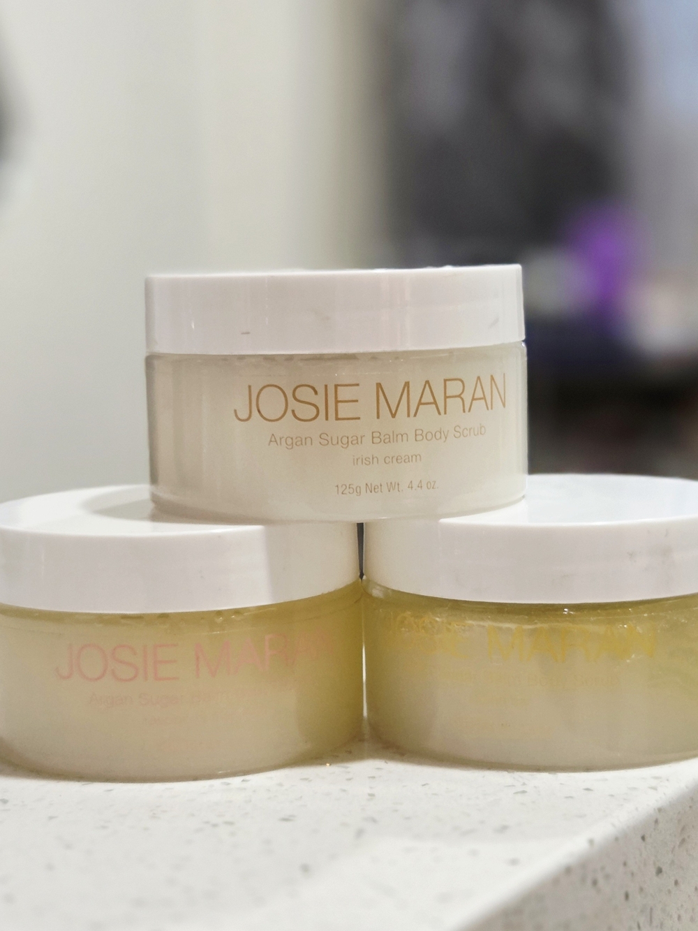 Josie Maran Argan Sugar Balm Body Scrub - X3 Jars